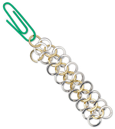 Jump ring chain on a paperclip